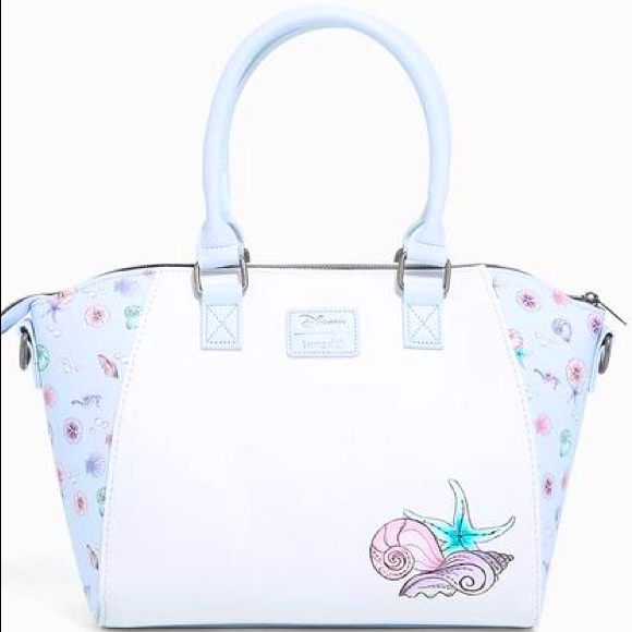 NWT!✨RARE EXCLUSIVE✨ Gorgeous Loungefly Ariel Sketch Large Tote Purse! 🌺💖 - Picture 13 of 14